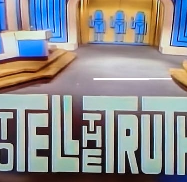 Image Source: Buzzer Live TV a television show called to tell the truth