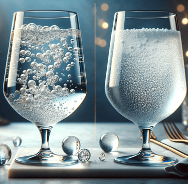 two glasses of water in a glass of water