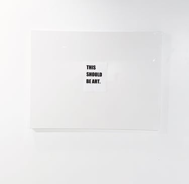 Contemporary art installation satirical piece by artist @LVF.LVX
