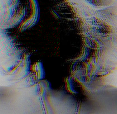 distorted black & white photo of a woman's chest mysterious author abyss no face lvf.lvx