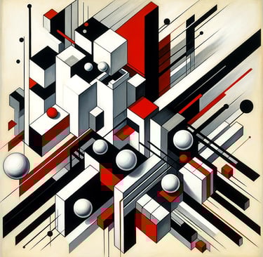 a painting of a geometrical design