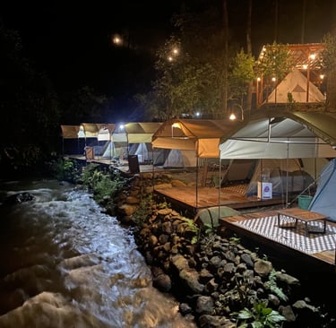 suasana tenda camping fluir adventure