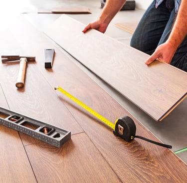 Hardwood floors wood boards are installed by our professional