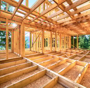 Floor joists framing of the house