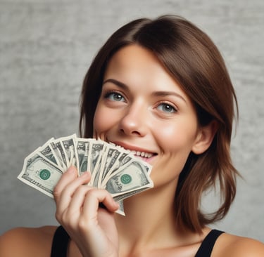 focus photography of person counting dollar banknotes