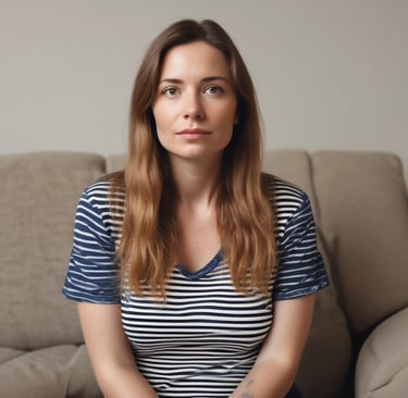 a woman covering her eyes with her hands