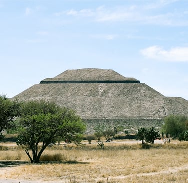 a pyramid shaped building