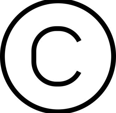 lettre C noire dans un cerlce noir