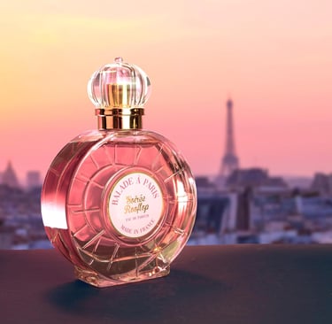 flacon sur fond de paris