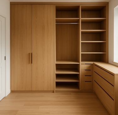 mueble de madera construido a medida