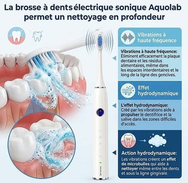 Brosse à dents électrique sonique pour nettoyer appareil orthodontique