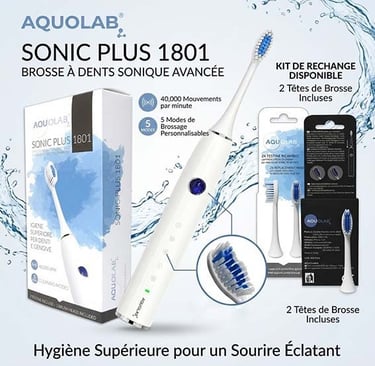 Caractéristiques de la Brosse à dents électrique sonique Aquolab