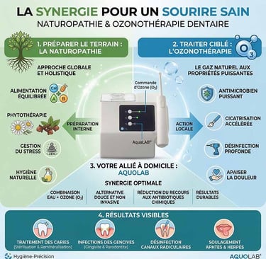 Infographie naturopathie et ozonothérapie avec Aquolab