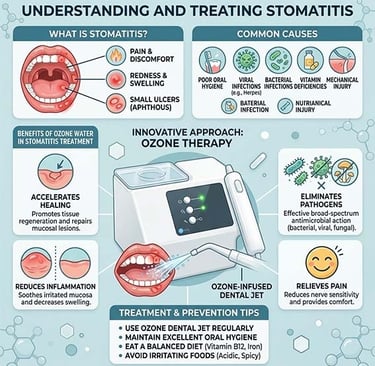 Understanding and treating stomatitis with an ozone water flosser