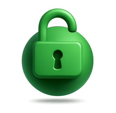 a green icon with a padlock used for a tampa bay commercial real estate website