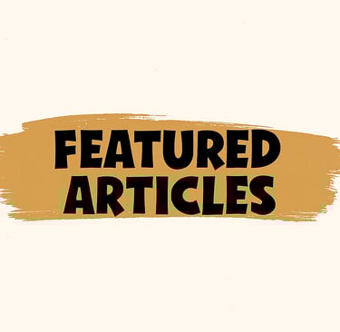 Featured articles banner with brushstroke design for wilderness blog section