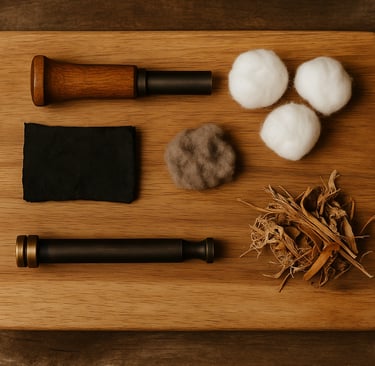 Fire starting gear including flint cotton balls and natural tinder
