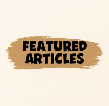 Featured articles banner with brushstroke design for wilderness blog section