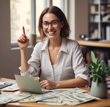 A stack of books is placed on a table with various titles visible, ranging from business negotiation and success strategies to creativity and philanthropy. The books are neatly arranged and the background includes another stack of books slightly out of focus.
