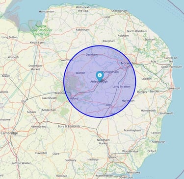 a map of the areawe cover the seat doctor