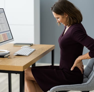 Physiotherapy for postural back pain at desk Telford Office Visit