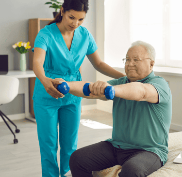 Physiotherapy home visit for painful shoulder with a Remedly physiotherapist in Shropshire