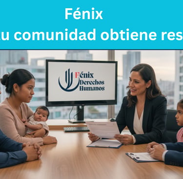personas obteniendo asesoria en fenix derechos humanos