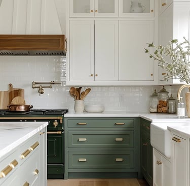 two tone kitchen