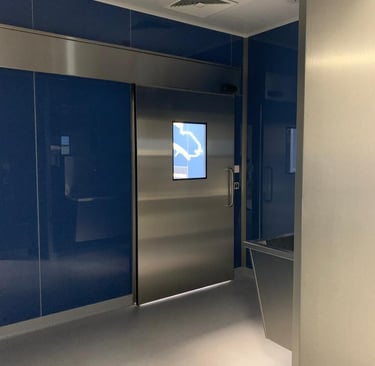 Operating Room Door, Operating Room Cover HPL Panel Doctor Hand Wahing Unit Scrub Sink Unit