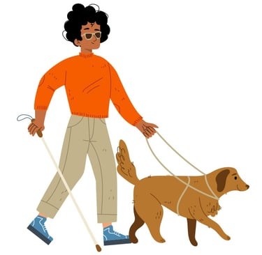 Blind man with dog. @upklyak
