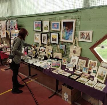 marché aquarelle artiste