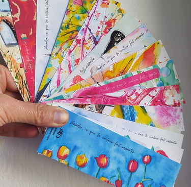 marque pages artistiques aquarelle cadeau