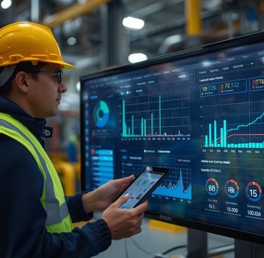 Monitorear indicadores de productividad y consumo energetico en dashboard de planta de produccion.