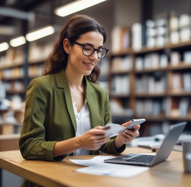 a person sitting at a desk