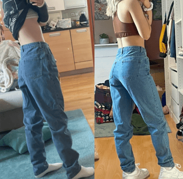 Before and after fitness progress