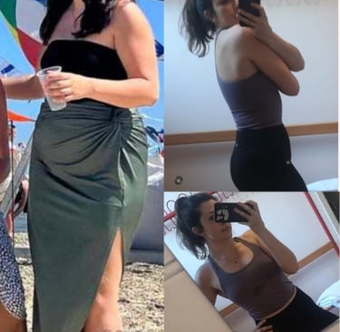Body transformation of an online coaching client