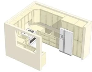 3D kitchen cabinet design preview – custom layout from KitchenRTA.ca