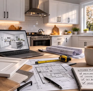 Kitchenrta.ca planning project with white shaker kitchen cabinets