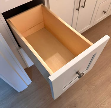 open white drawer with plenty space