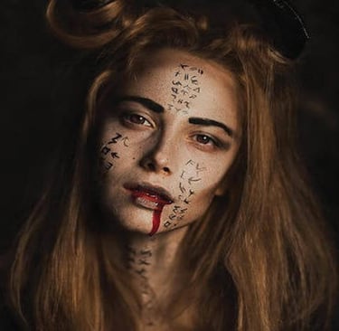 Woman with a somber expression symbolizing pain, regret, and the need for grace.