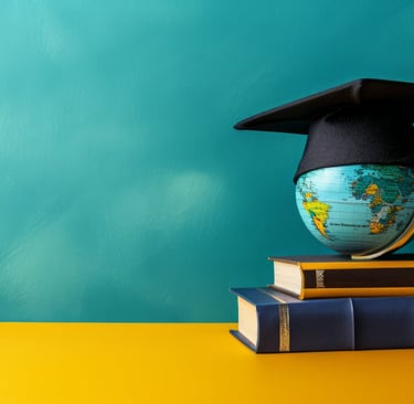 Graduation-cap-with-earth-globe-concept-of-studying-abroad