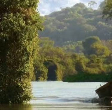 Man on Boat Navigating on Chaco's River