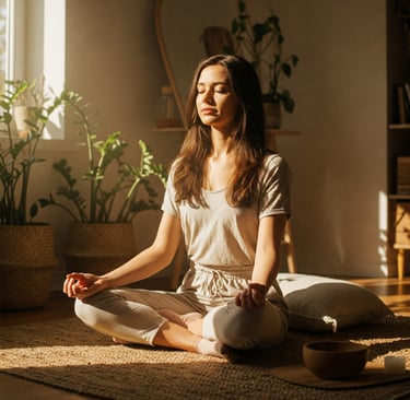 Mujer meditando