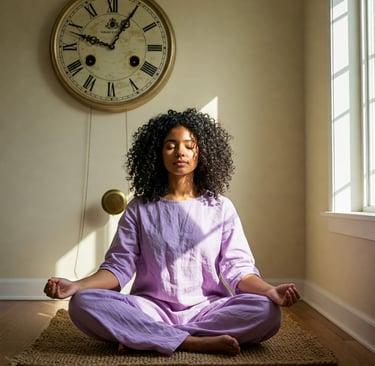 Mujer meditando.