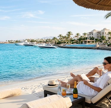 Modern beachfront real estate in Hurghada showcasing luxury apartments and coastal lifestyle