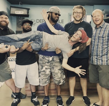 The Dependable Expendables crew in 2018