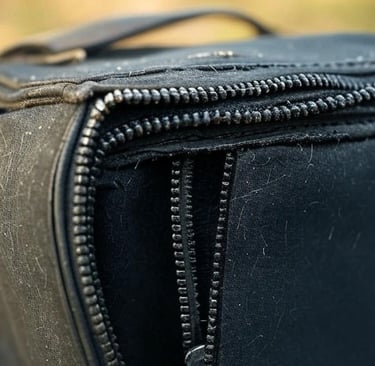 Missing zipper pull on bag