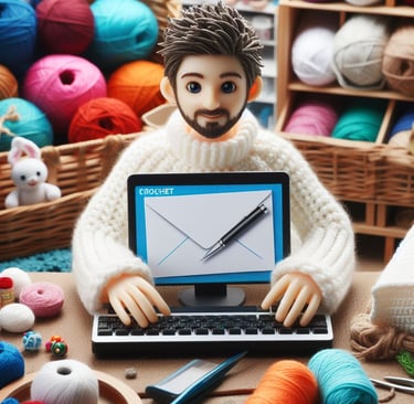 a man sitting at a desk with a laptop and a pen