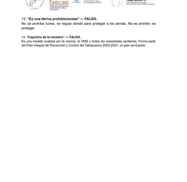 Organizaciones sanitarias y sociedad civil  desmontan las 14 excusas del lobby hostelero 