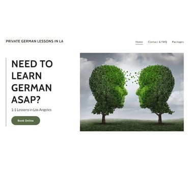 Screenshot - Webdesign for service 'Private German Lessons in LA'